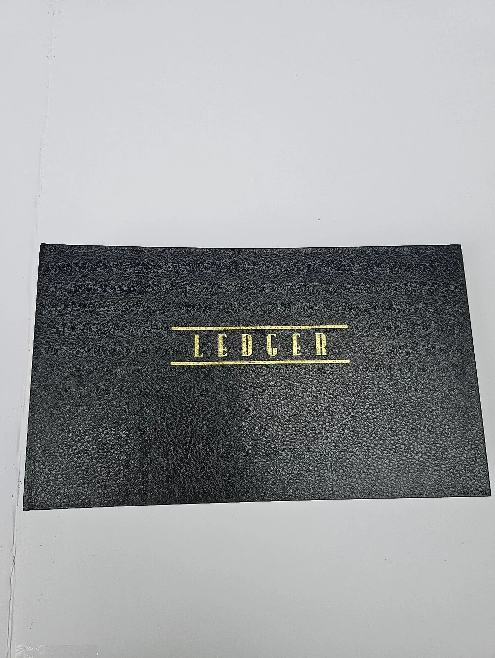 Vintage Black Accounting Ledger NOS A-Z Tabs Hardcover Oldschool Office Retro